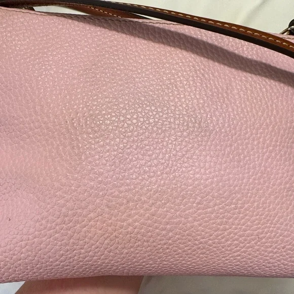 Dooney & Bourke Pink Leather Bag with Brown Trim - Picture 7 of 8